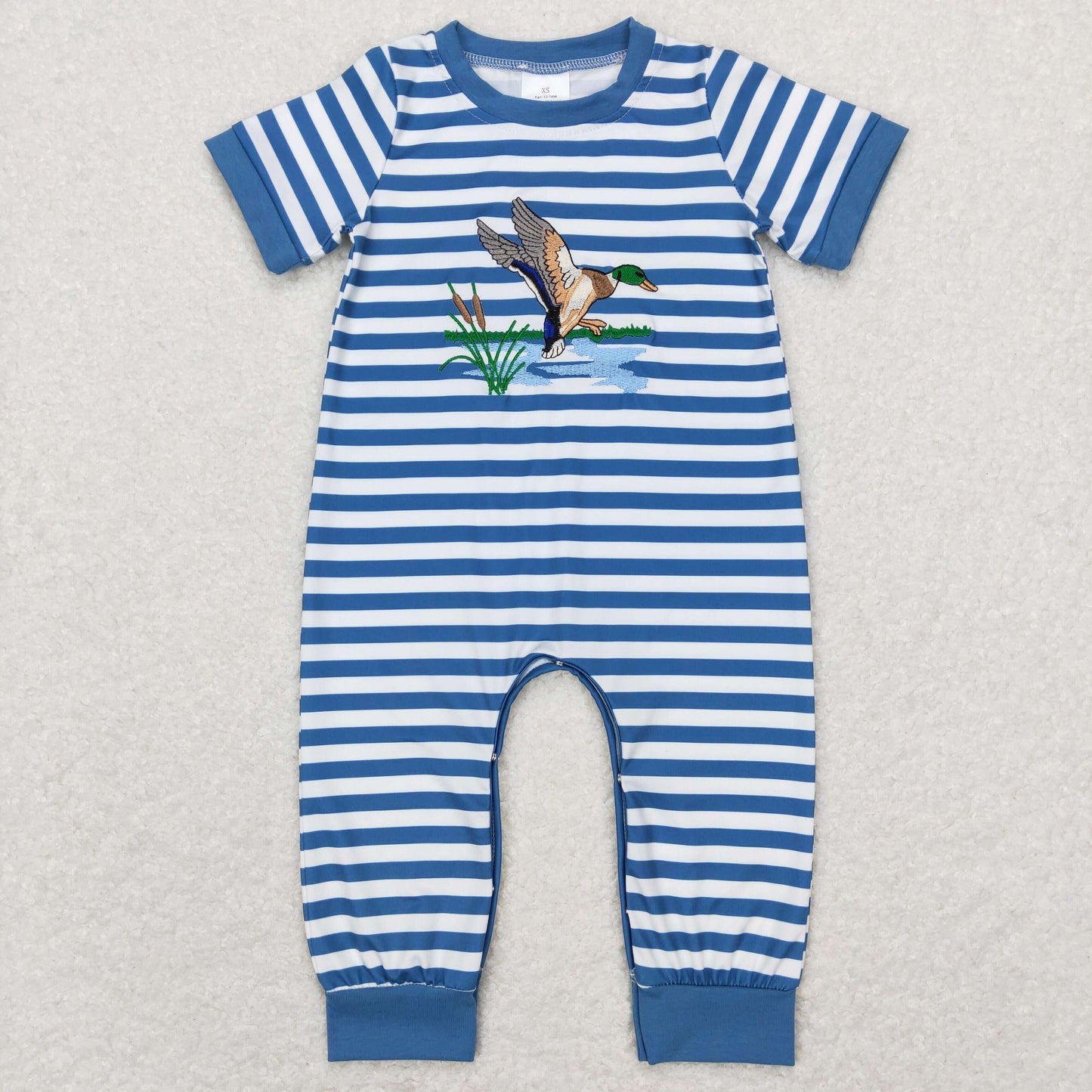 SR0554 short sleeve duck western boy romper 202312 RTS