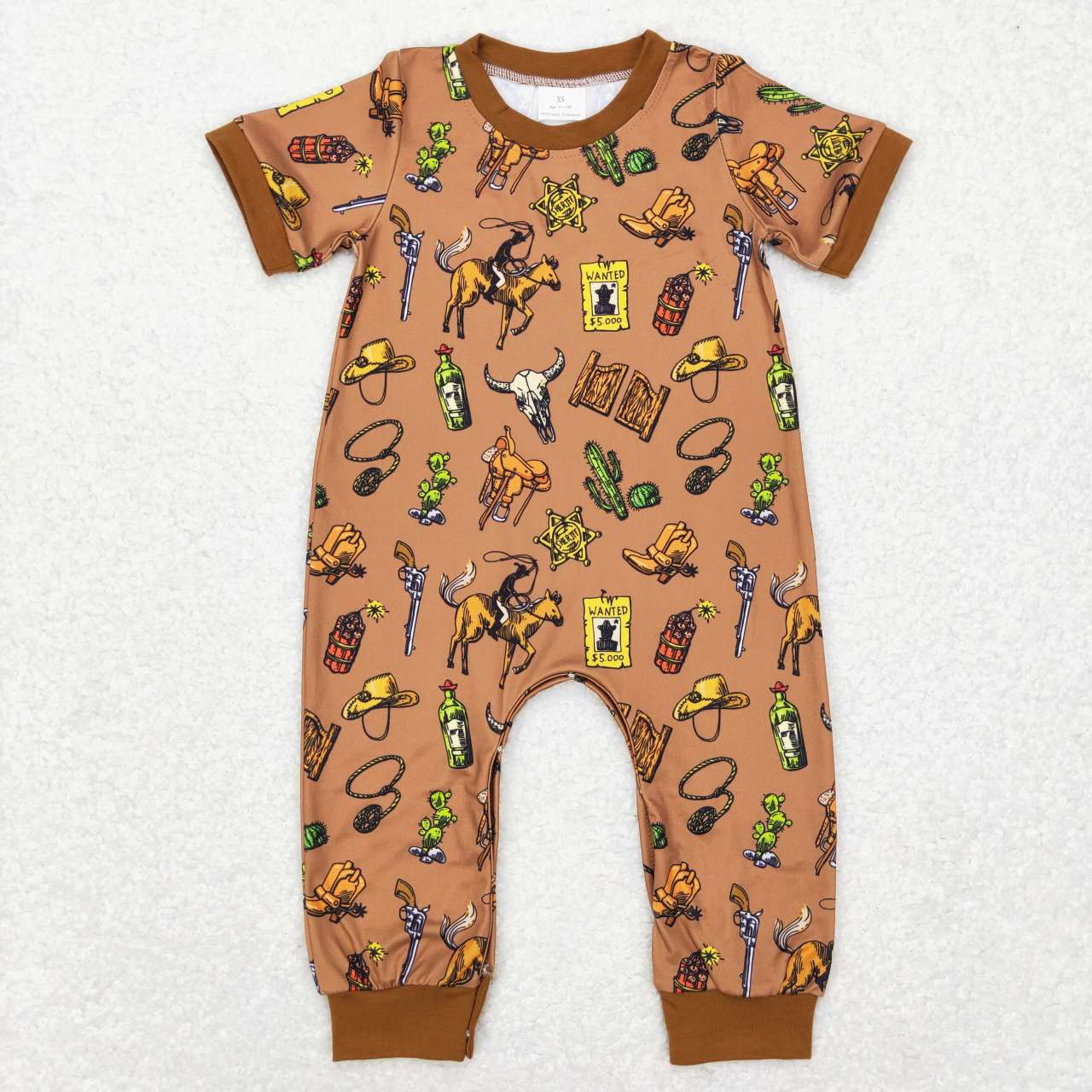 SR0569 short sleeve western summer boy romper 20231130 RTS