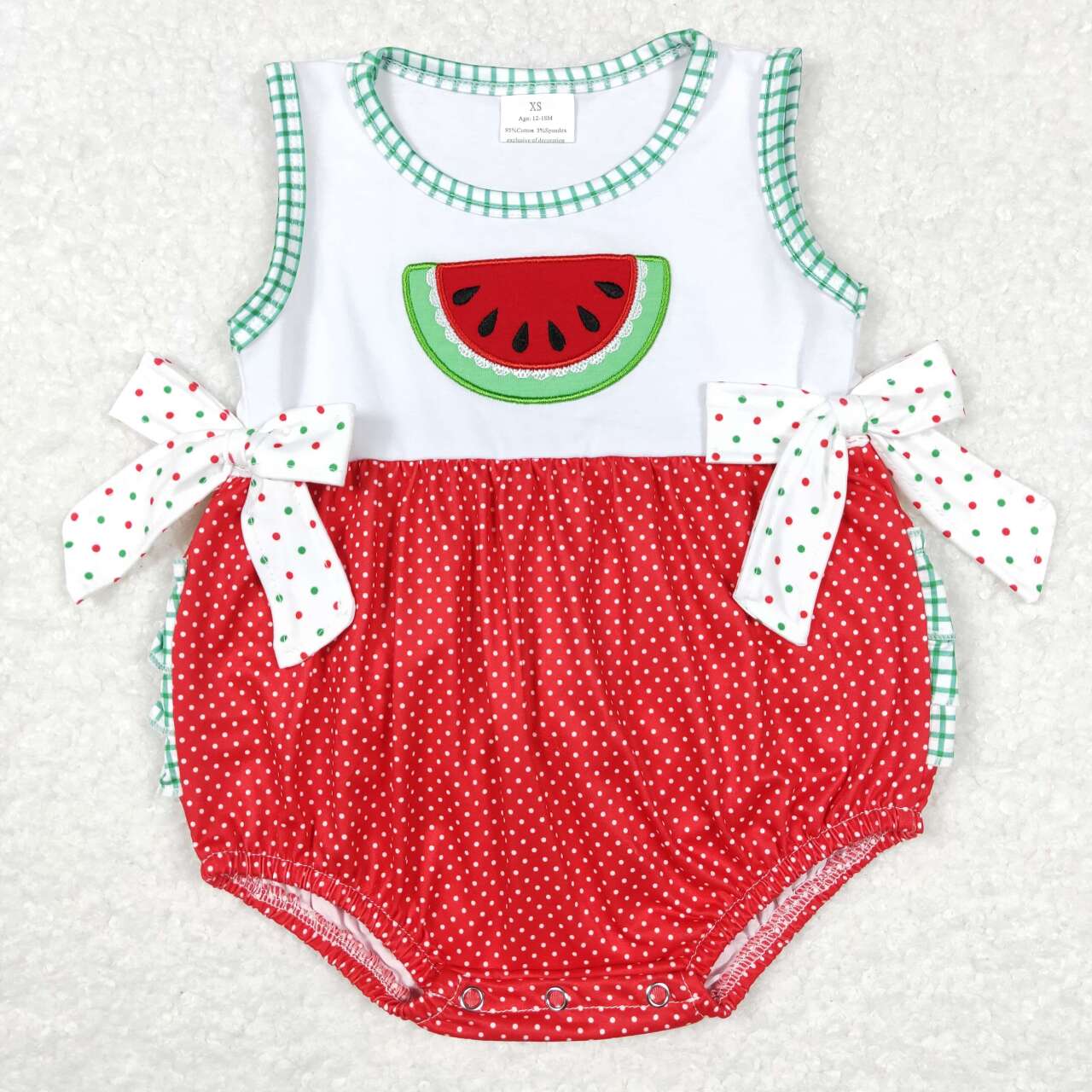 SR0593 RTS watermelon girl bubble romper 202312 embroidered