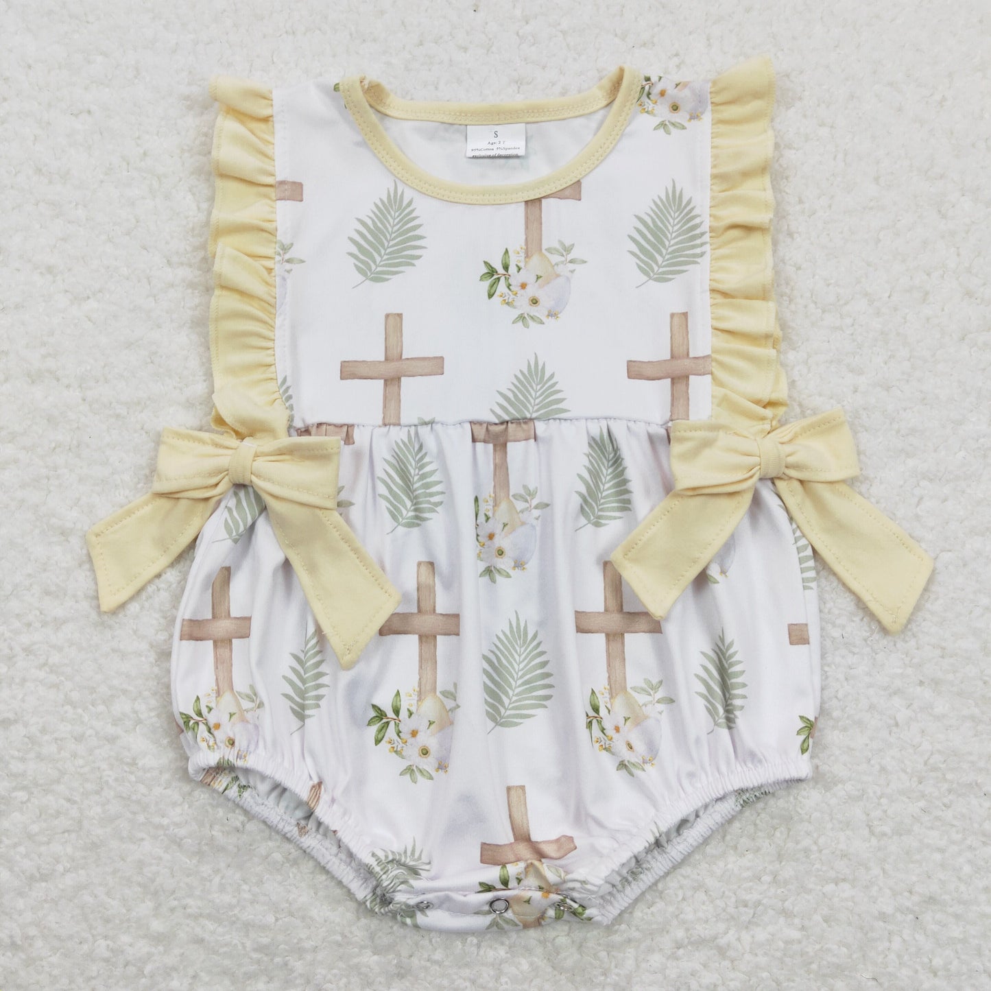 SR0619 cross Easter girl romper 202401 rts