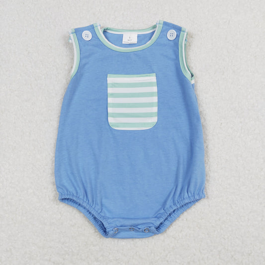 SR0641 Cotton blue girl bubble romper 202403 RTS