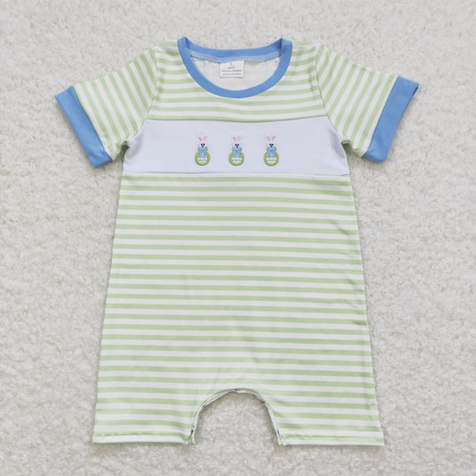 SR0704 Embroidery Easter boy romper RTS 202403