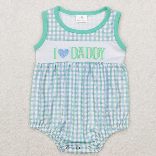 SR0608 love daddy embroidery girl romper RTS 202312