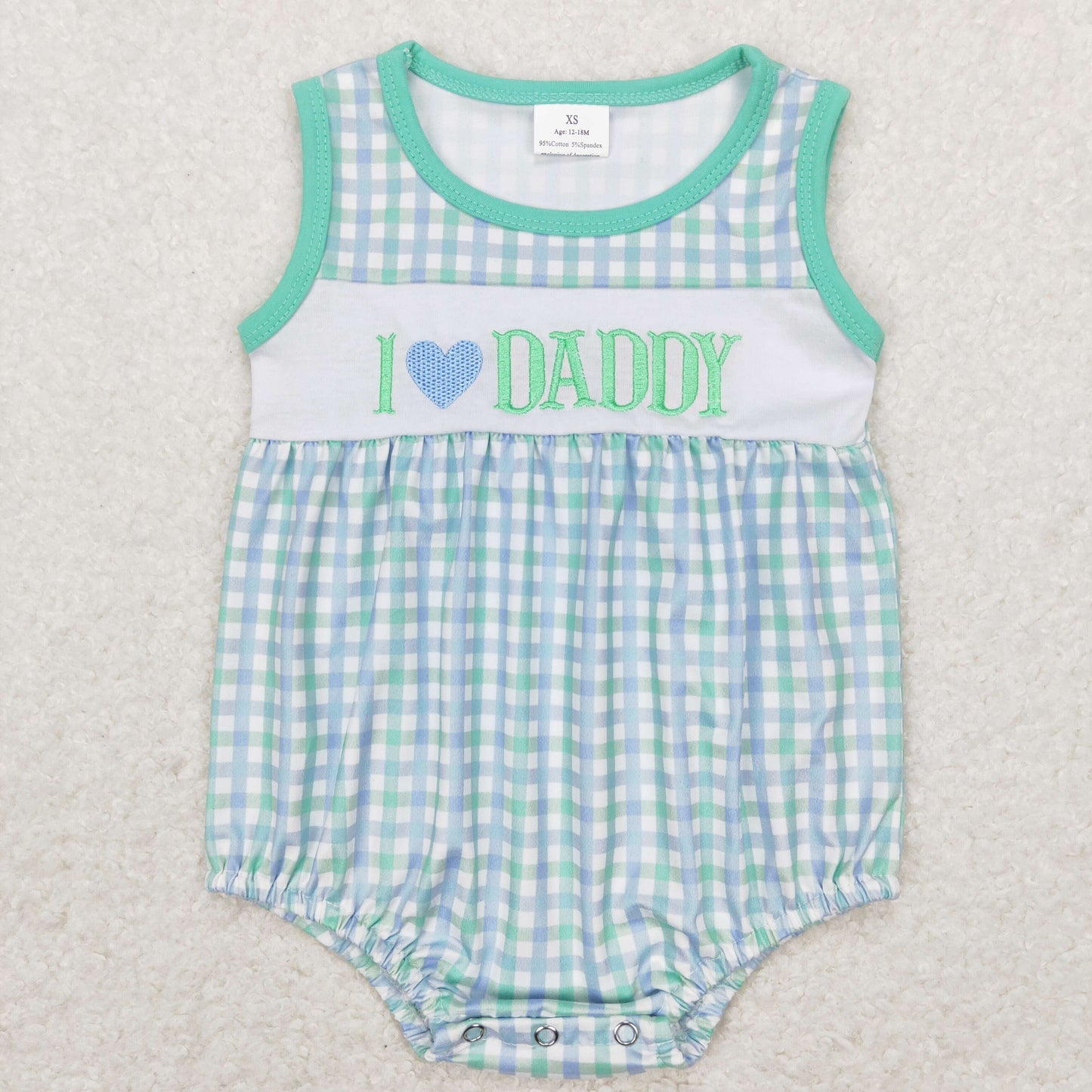 SR0714 RTS love daddy embroidery boy romper 202403