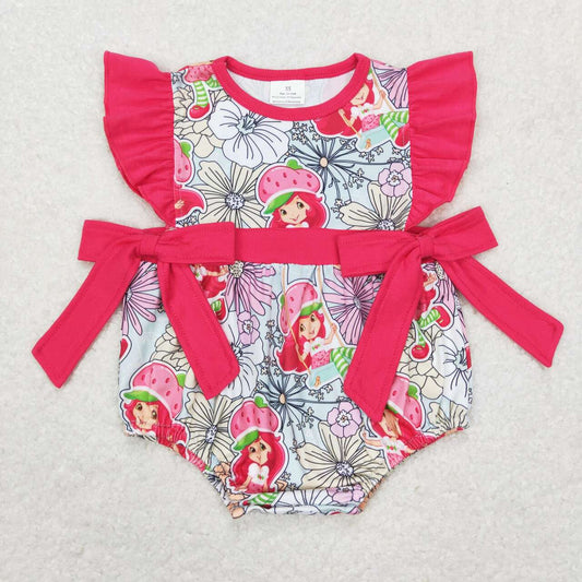 SR0726 RTS strawberry princess girl romper 202401