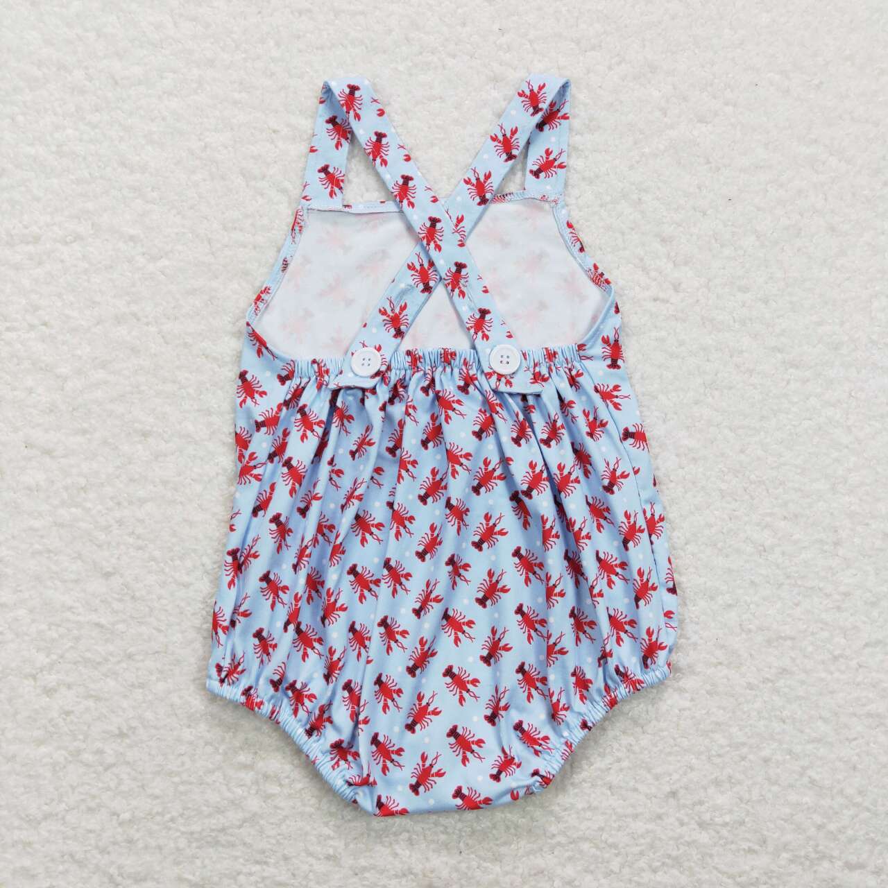 SR0746 RTS western cray fish flowers boy romper 202401