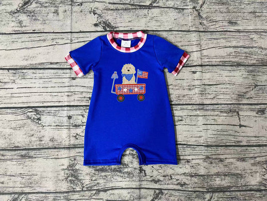 SR0749  western dog  short sleeve boy shorts outfit preorder 202401