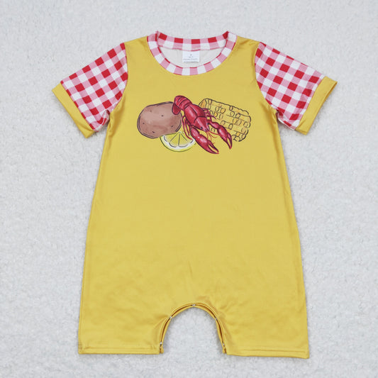 SR0770 crab fish boy romper 202403 RTS