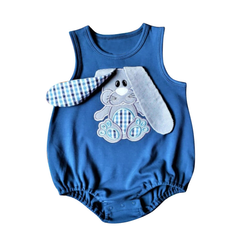 SR0779 western easter buny short sleeve boy romper preorder 20231130