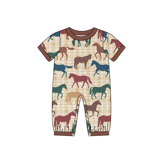 SR0781 western short sleeve boy romper preorder 20231130