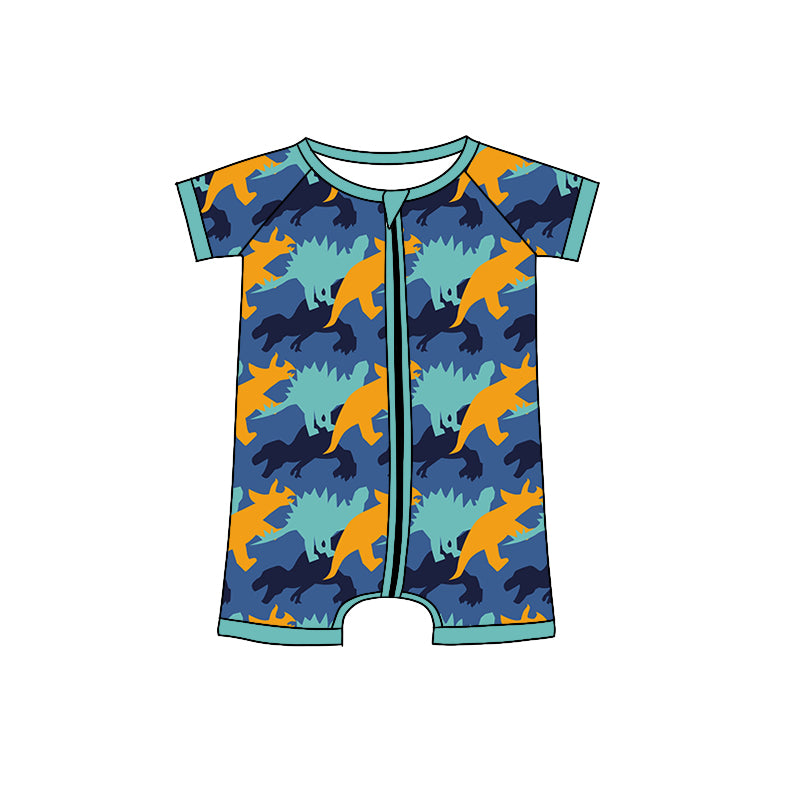 SR0783 western short sleeve boy romper preorder 20231130