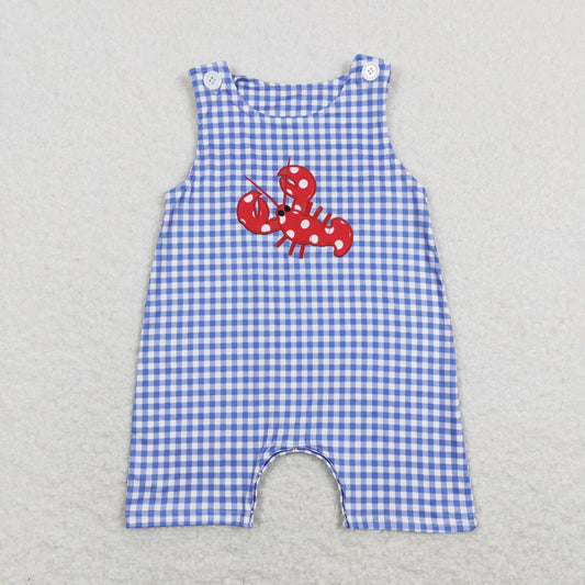 SR0820 RTS embroidery crayfish boy romper 202401