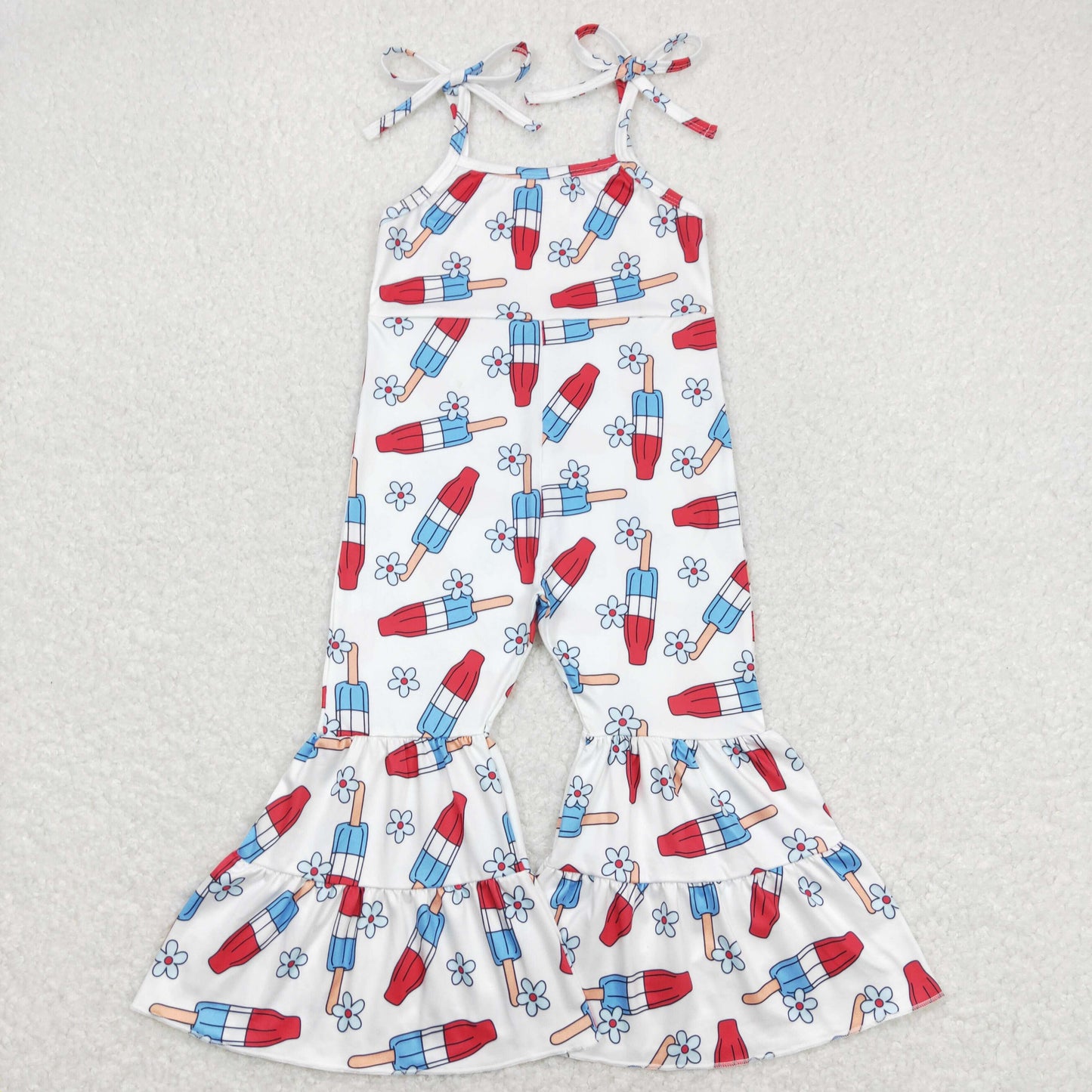 SR0905 july 4th girl jumpsuit overall 202403 RTS