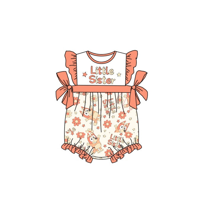 SR0948 valentine flower bluey girl romper 202401 preorder