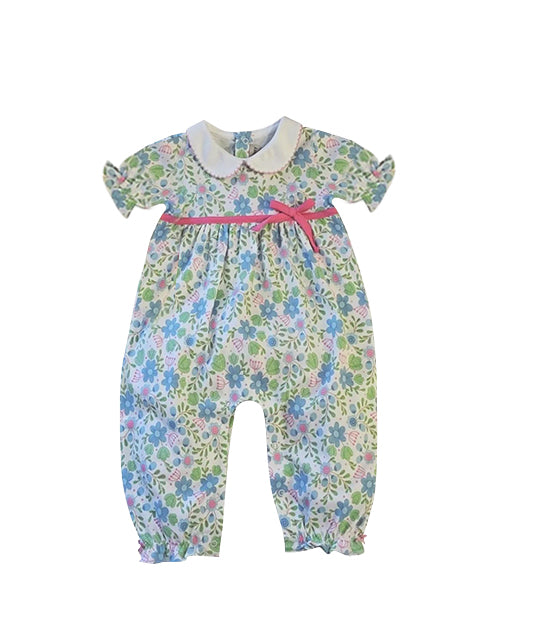 SR0959 western flower easter girl romper 202401 preorder