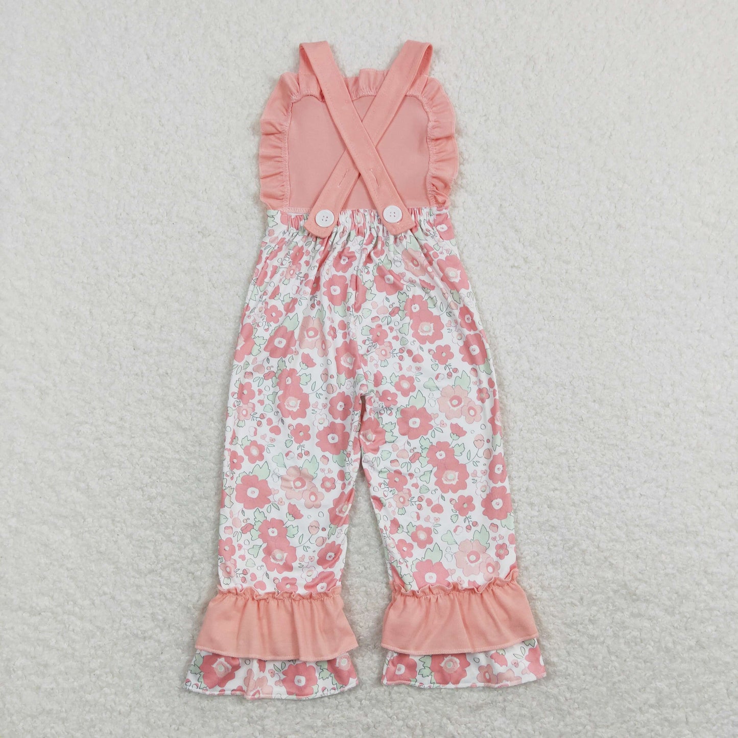 SR0963  RTS flowers short sleeve girl jumpsuit overall