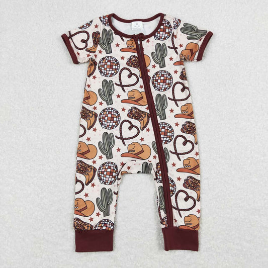 SR0973 RTS western boy romper 202403