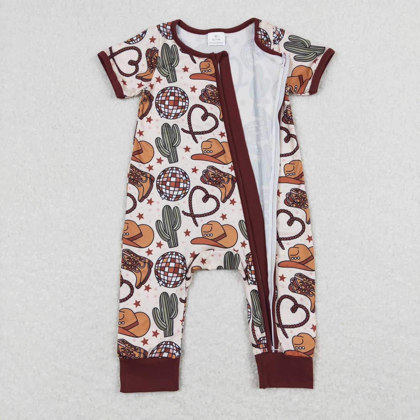 SR0973 RTS western boy romper 202403