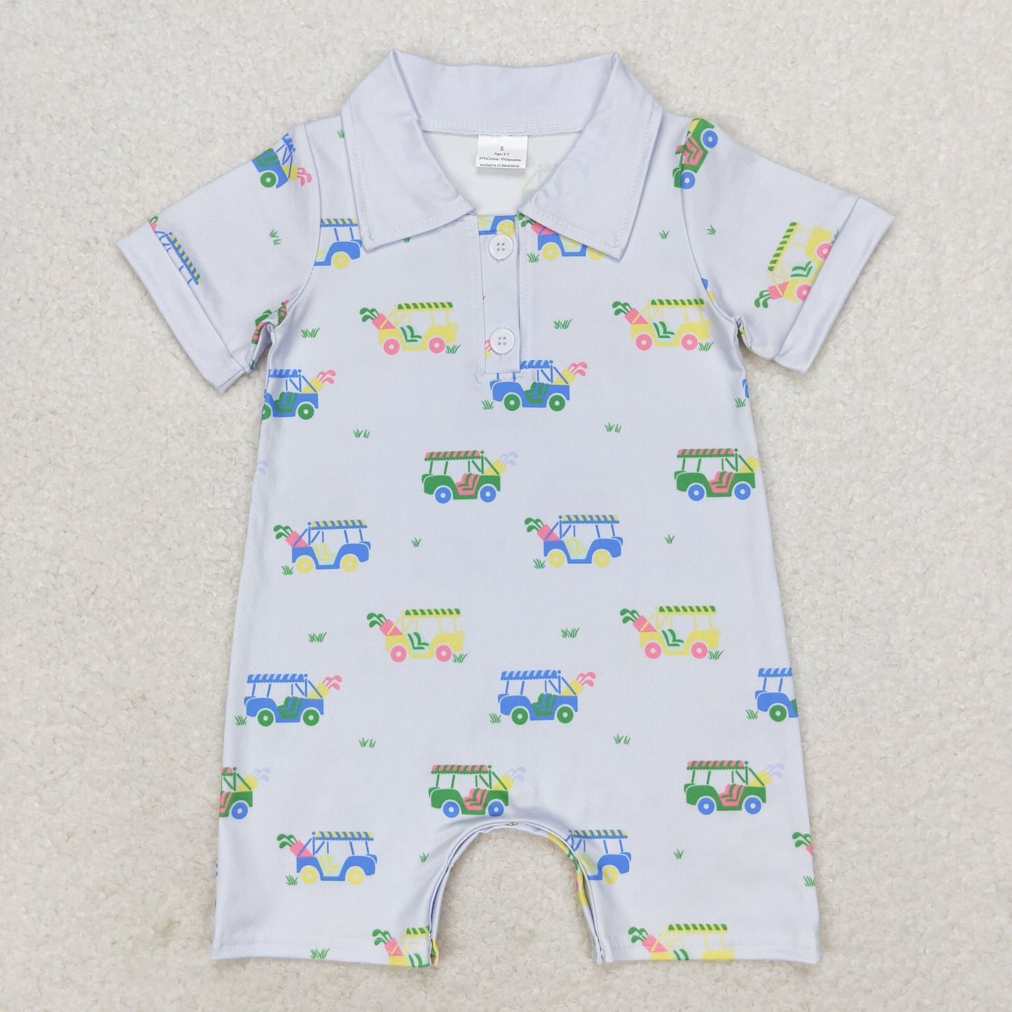 SR0982 western golf boy romper 202406 RTS