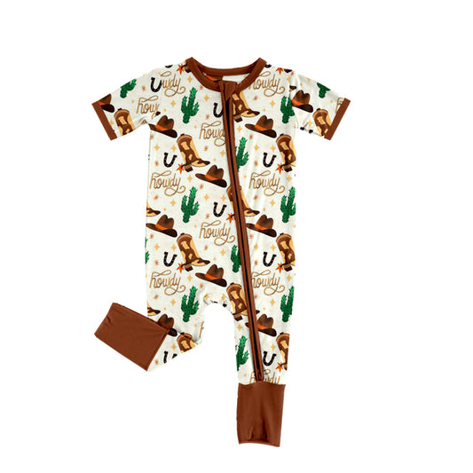 SR0985 western rodeo  boy romper 202401 preorder