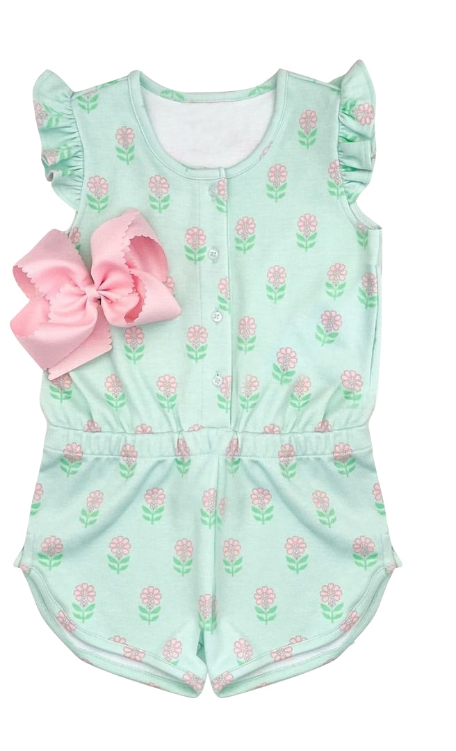 SR0998 western flower girl  romper 202401 preorder