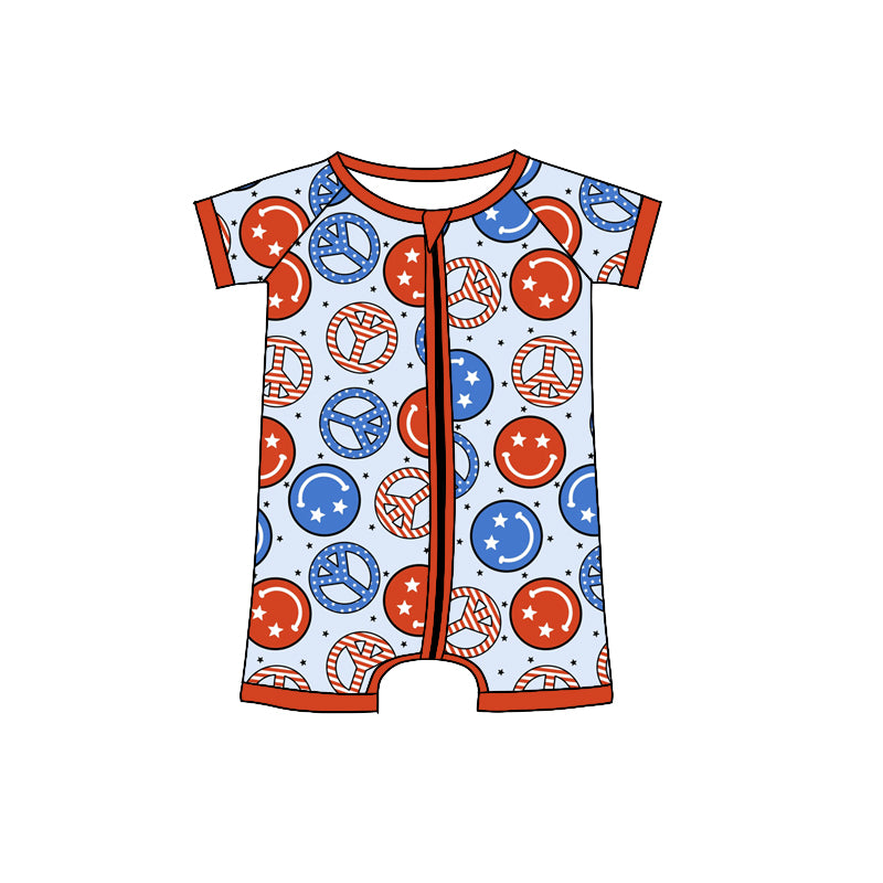 SR0999 western smile boy romper 202401 preorder