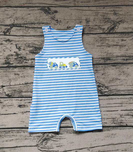 SR1005 embroidery digger boy romper preorder 202403