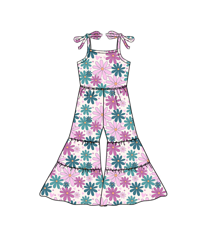 SR1006 preorder flowers girl jumpsuit overall 202401
