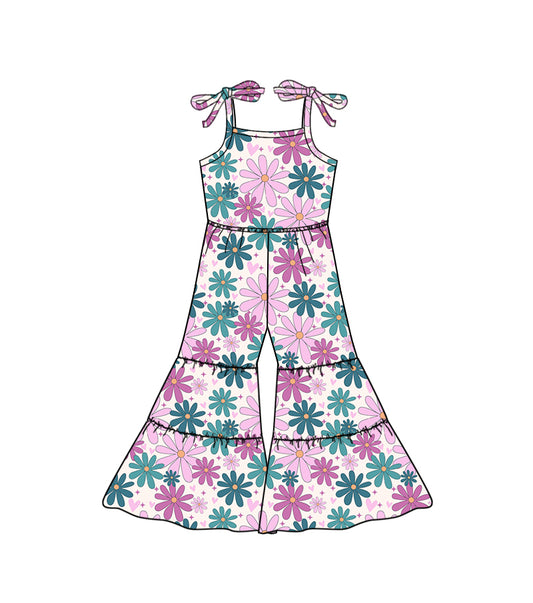 SR1006 preorder flowers girl jumpsuit overall 202401