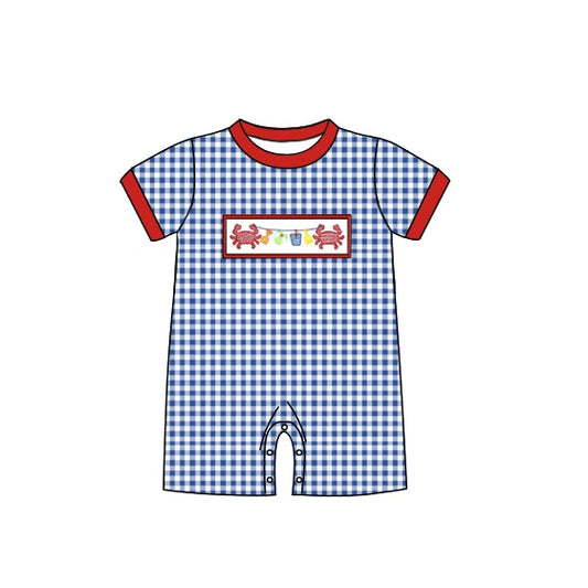 SR1016 July 4th crab boy romper preorder 202401