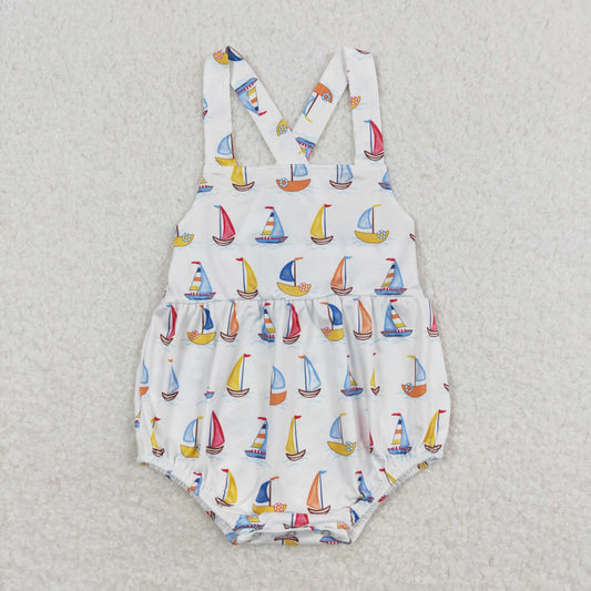 SR1061  sailboat girl romper 202403 RTS