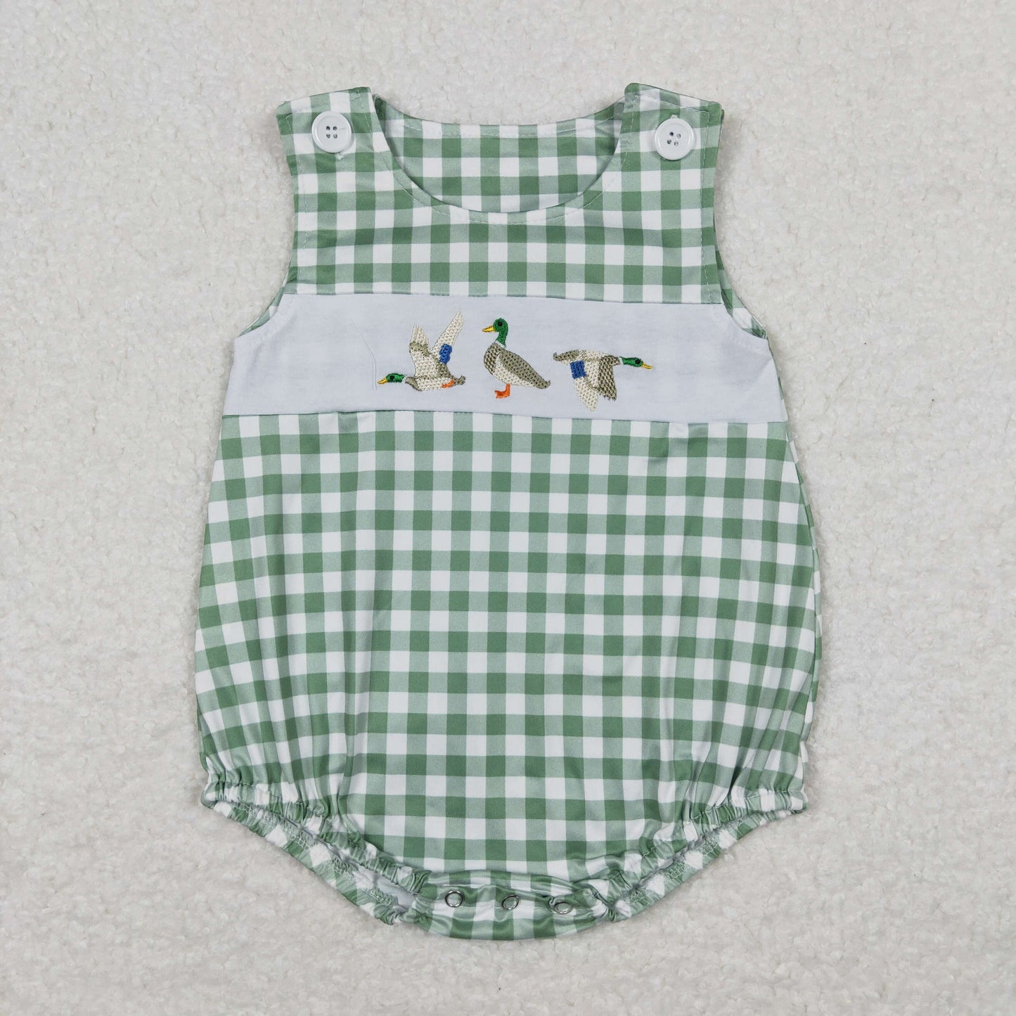 SR1066 embroidery duck boy romper 202403 rts