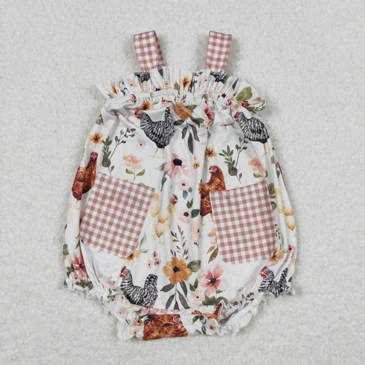 SR1073  western chicken  girl romper 202403 rts