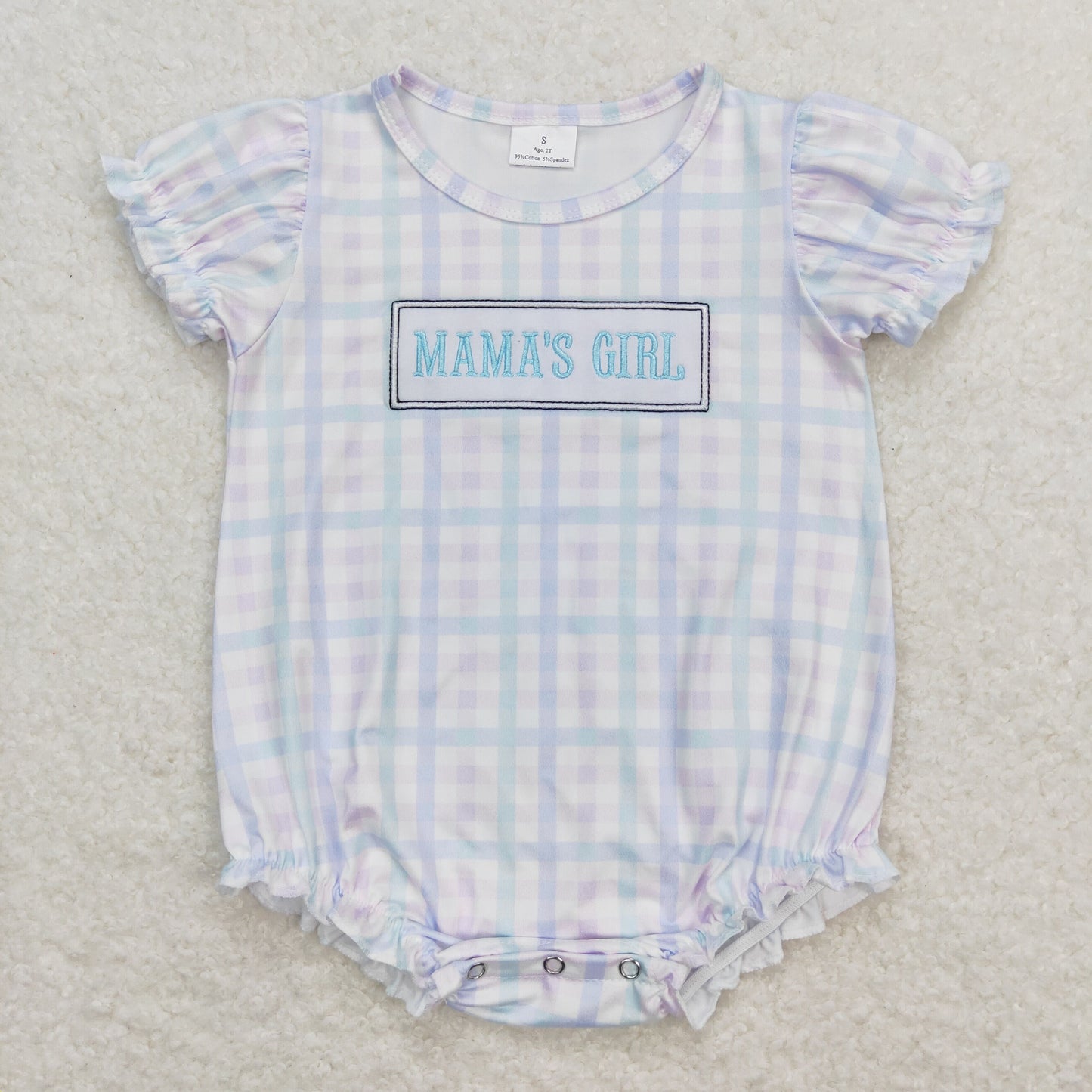 SR1091 Embroidery mama's  girl romper 202404