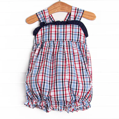 SR1097 preorder plaid girl romper 202402