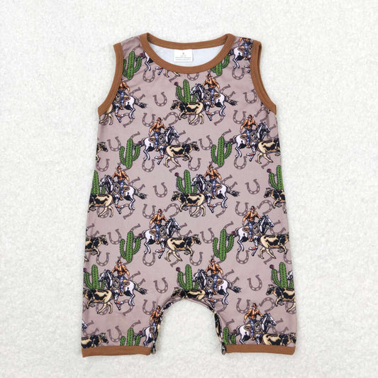 SR1101 cowboy western boy romper 202405 RTS