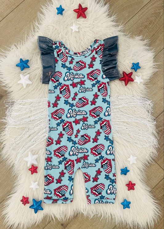 SR1122 4th July girl romper 202402 preorder