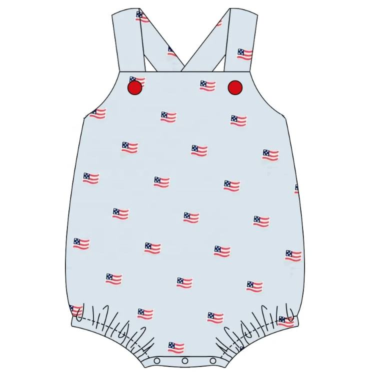 SR1124 4th July boy romper 202402 preorder