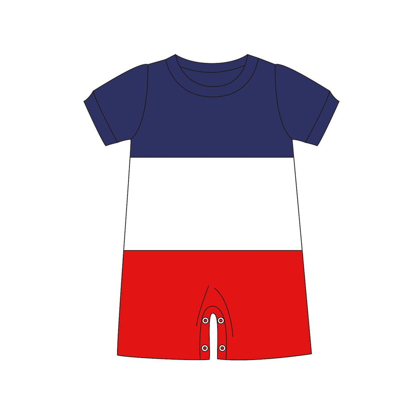 SR1125 4th July boy romper 202402 preorder