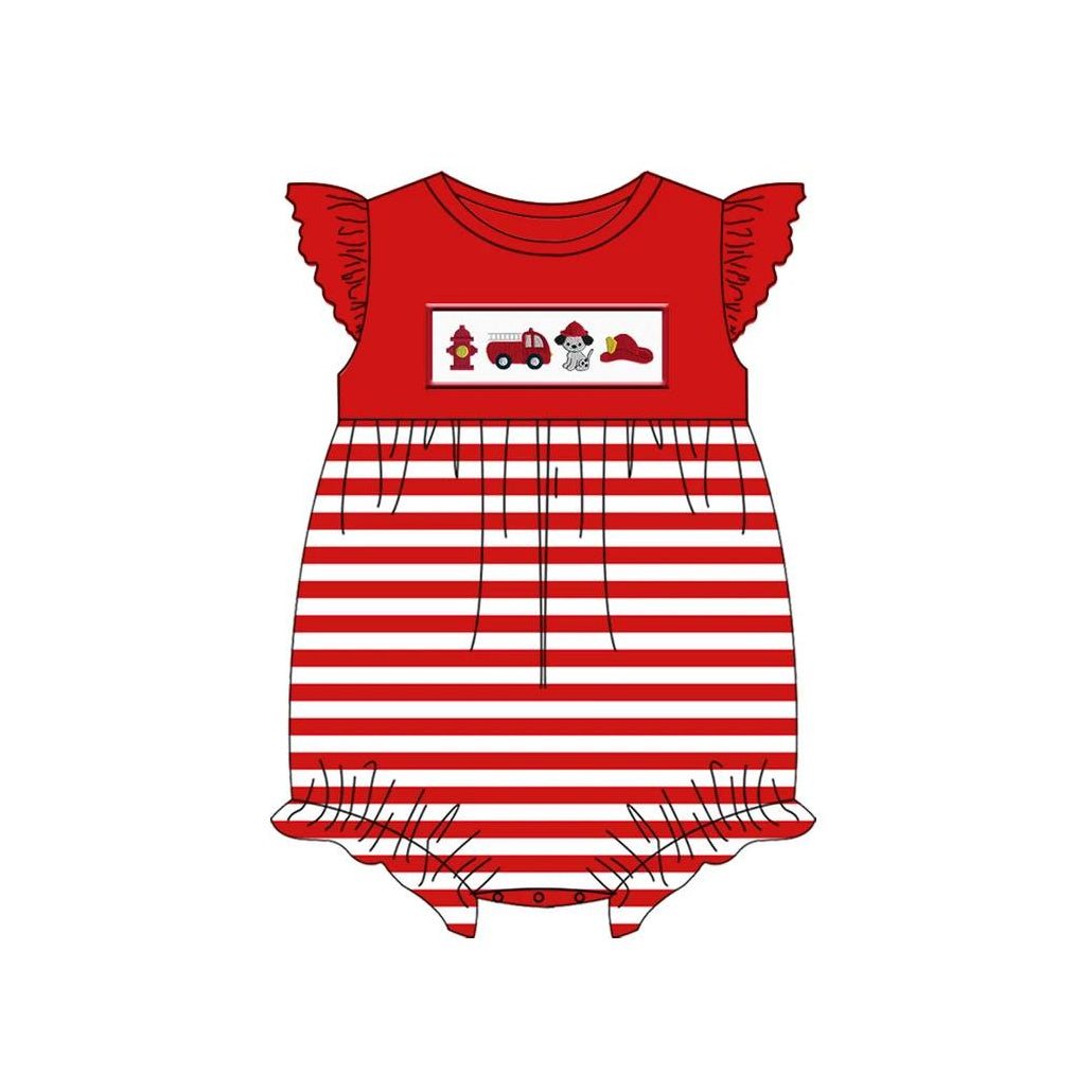 CUSTOM SR1150 western fire engine girl romper 202402