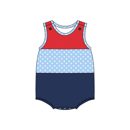 SR1159 western 4th july boy romper 202402 preorder