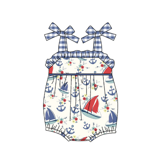 SR1209 sailboat girl romper 202402 preorder