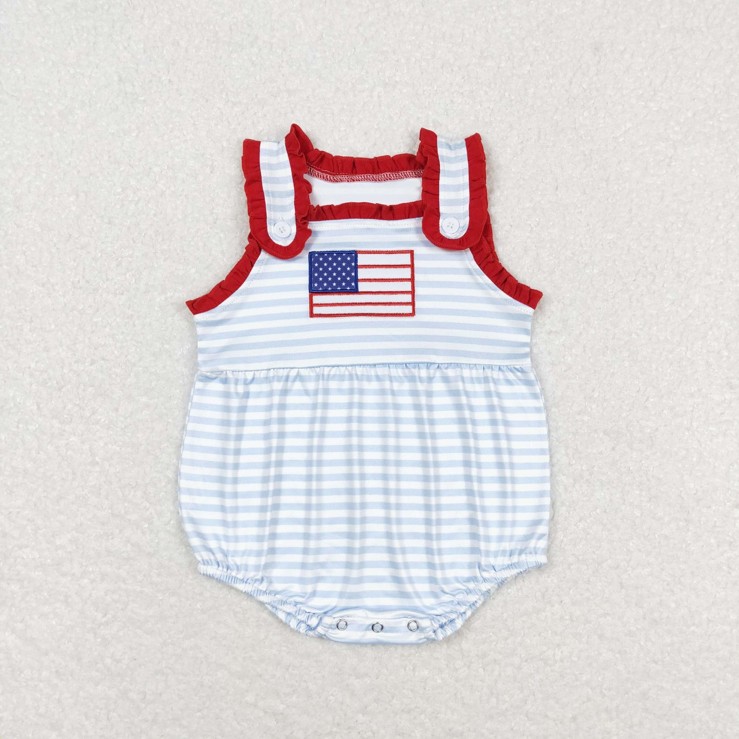 SR1210 embroidery July 4th girl romper 202405 RTS