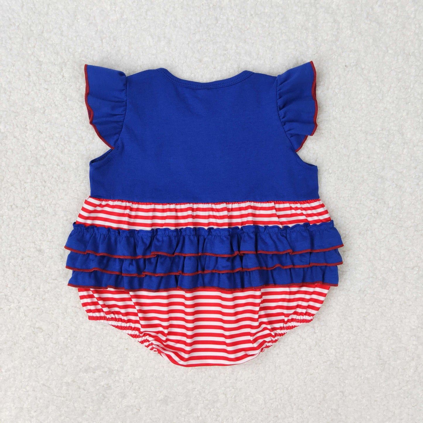 SR1211 embroidery July 4th girl romper 202405 RTS sibling