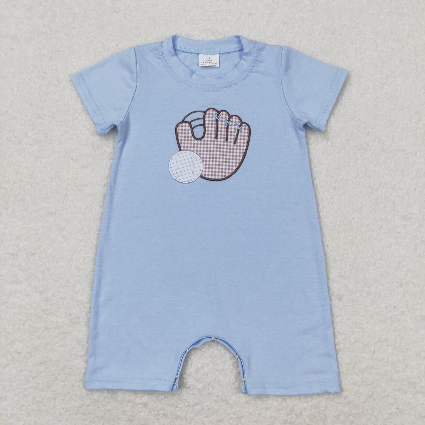 SR1214 western embroidery baseball boy romper 202404 RTS