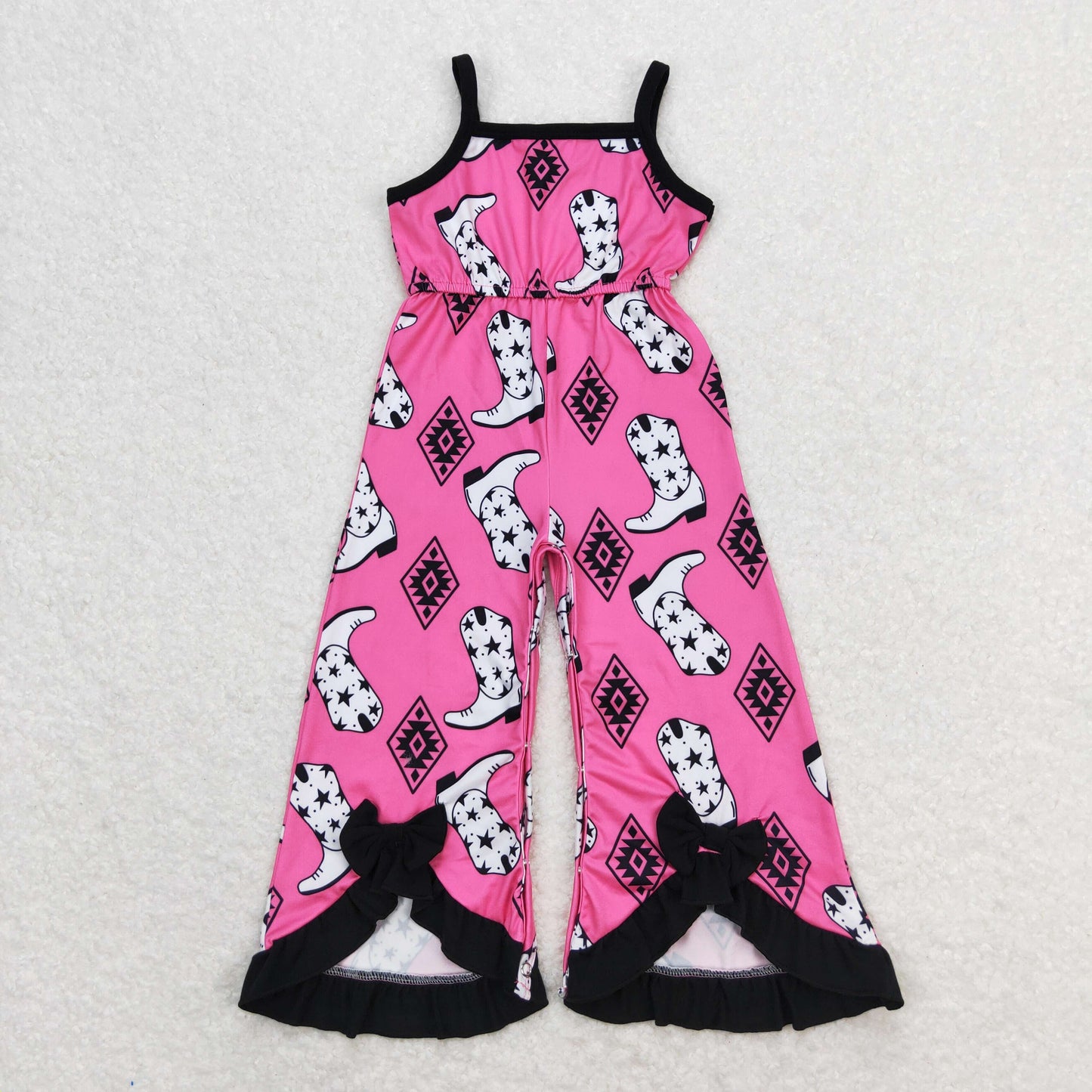 SR1238 boots cow girl romper 202404 RTS