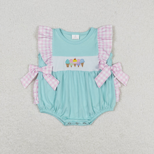 SR1260  embroidery ice pop girl romper 202405 RTS