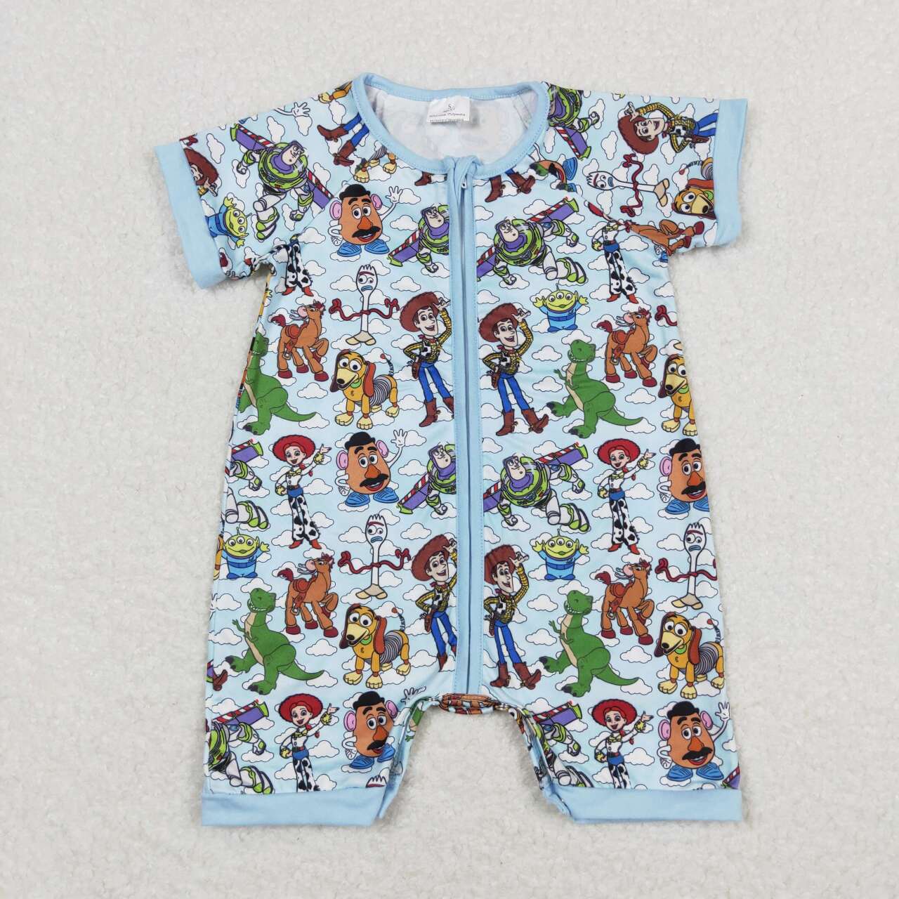 SR1274 story dinosaur girl romper 202404 RTS