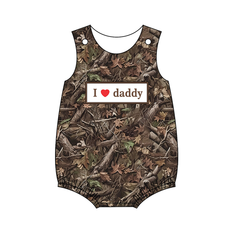 SR1287 preorder love dad man boy romper 202402  sibling