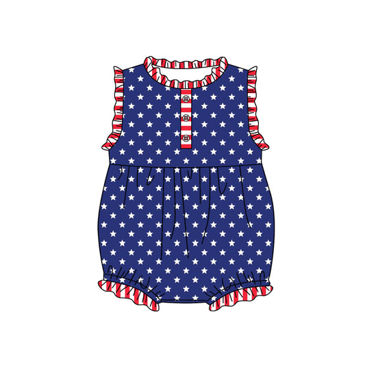 SR1297 4th July girl romper 202402 preorder